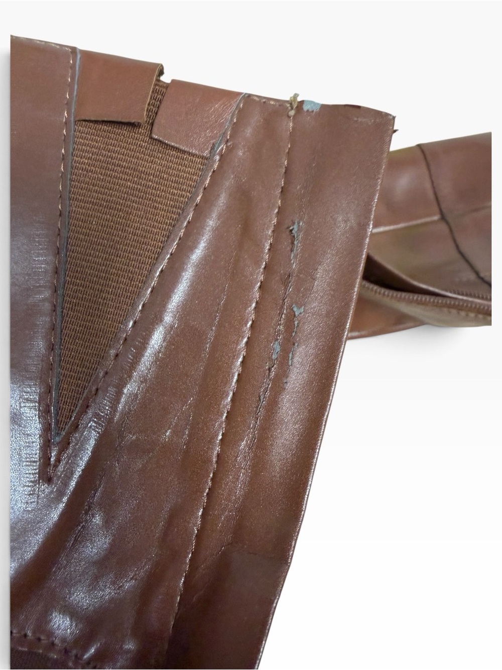 Bandolino Codi Cognac Brown Leather Knee High Riding Boots Buckle Womens 8.5 - Picture 12 of 12
